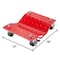 Fleming Supply Set of 4 Tire Skates, Diamond Texture Wheel Dolly, 3-inch Swivel Casters with Locks, Red 535339CWI - alternate 2